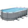 Kit Piscine hors sol tubulaire BESTWAY Power Steel- 549 x 274 x 122 cm - Ovale (Avec filtre a cartouche