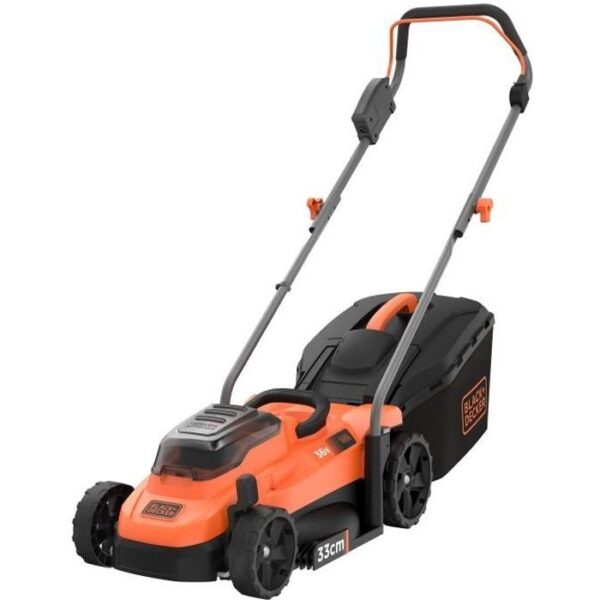 Tondeuse a Gazon Electrique Sans Fil 36V BCMW3336L1-QW - BLACK+DECKER - Coupe 33cm - Batterie 2