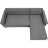 Canapé d'angle fixe 4 places BOB - Tissu anthracite - Réversible - L 197 x P 117 x H 65 cm – Image 4