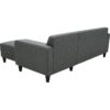 Canapé d'angle fixe 4 places BOB - Tissu anthracite - Réversible - L 197 x P 117 x H 65 cm – Image 6