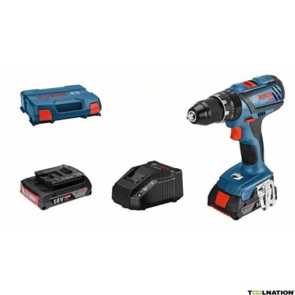 Perceuse a Percussion Bosch Professional GSB 18V-28 (couple:28/63/- Nm) + 2 batteries 2