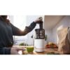 Extracteur de jus - BOSCH - MESM500W VitaExtract - Blanc/chrome - 150 W - 1 vitesse + reverse - syst. de sécurité sur le couvercle – Image 4