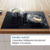 Table induction Aspirante - BOSCH SER6 - PVQ811H26E Noir - 4-foyers - Home Connect - L802xP522 mm – Image 2