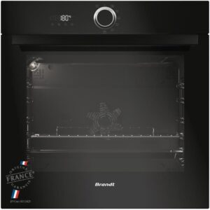 Four électrique encastrable - Pyrolyse - Chaleur tournante pulsée - BRANDT BXP5560B - Noir - 73L - A+