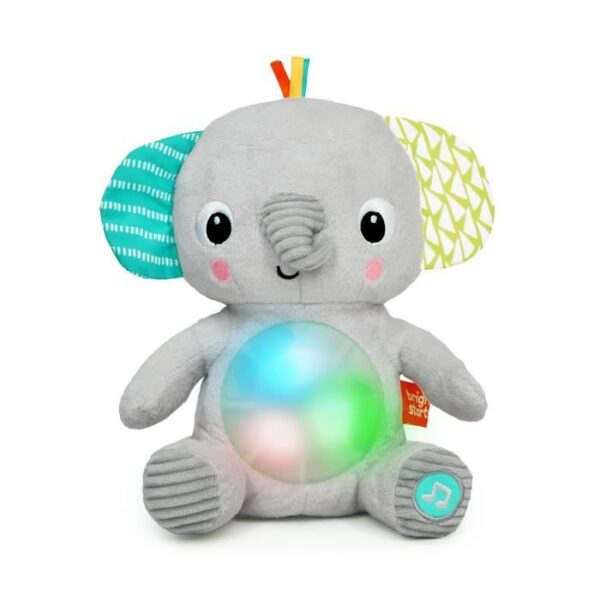 BRIGHT STARTS Jouet peluche éléphant Hug-a-Bye Baby