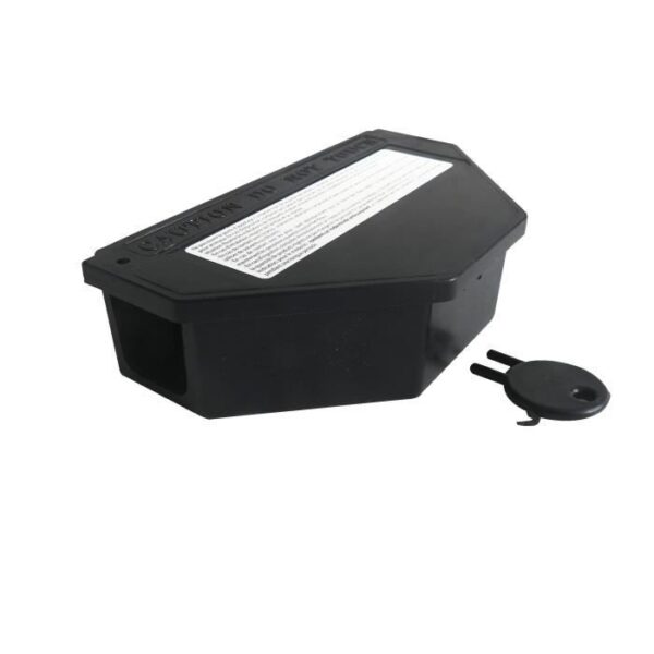 Boîte a appâts anti-Souris - BSI - a garnir et réutilisable - 1 clé fournie - clipsable - intérieur et extérieur - 16 x 7