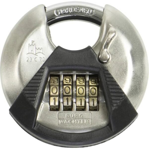 Cadenas cylindrique - BURG WACHTER - 23 C 70 SB - Acier inoxydable 70 mm