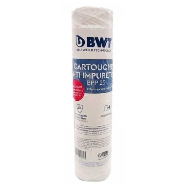 Cartouche filtrante BWT PPB25 - bobinée 25µm - Capacité de traitement 6 mois