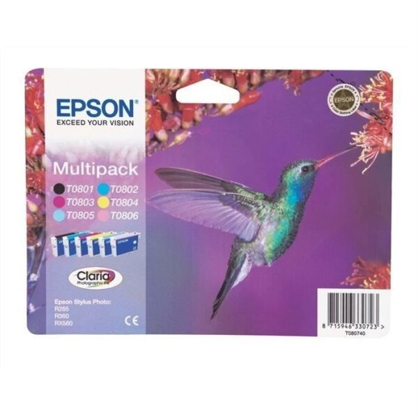 EPSON Multipack T0807 - Colibri - Noir