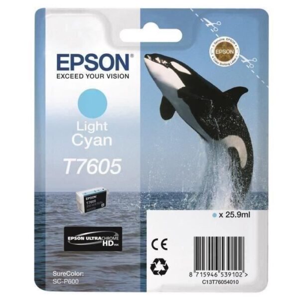 EPSON Cartouche d'encre T7605 Cyan clair - Orque  (C13T76054010)