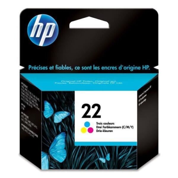 HP 22 Cartouche d'encre trois couleurs authentique (C9352AE) pour HP DeskJet F380/D1530/D2460/F2180/F4100