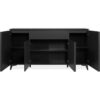 Buffet Bertrix 51A - Décor ardoise/anthracite - 4 portes et étageres - 1 tiroir central – Image 2