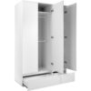 Armoire IMAGE 60B - Décor blanc mat - 3 portes + 2 tiroirs - L121,6 x H191 x P55 cm – Image 5