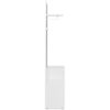 Meuble d'entrée de rangement avec penderie IMAGE - Décor blanc - 1 porte + 1 tiroir - L85 x H195 x P37 cm – Image 6