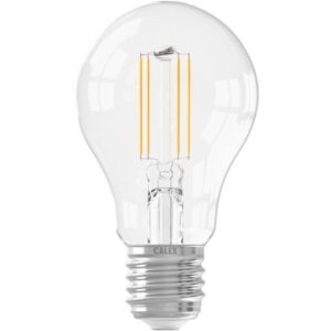 Ampoule LED E27 - CALEX - STANDARD A60 - Filament droit - 7 W - 806 lm - 2700 K - Intensité variable - Transparent