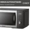 Micro-ondes Gril Candy Essenza CMGA31EDLB 1000W 31L Digital Noir - Fonction Nettoyage Auto - 5 Niveaux de Puissance -10 Menus Auto – Image 4