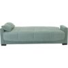 Clic clac 3 places MEGAN 14 - Tissu Soro vert amande - Avec accoudoirs - Couchage 130x190 cm - L223 x P96 x H103 cm – Image 4