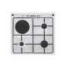 Cuisiniere mixte CONTINENTAL EDISON CECM60FCW - 3 feux gaz + 1 électrique - L59,8 x P61 xH83 cm - Blanc – Image 4