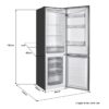 Réfrigérateur congélateur bas CONTINENTAL EDISON CEFC251NFS - Sans givre (congélateur et réfrigérateur) - 253L - Classe E - Inox – Image 5