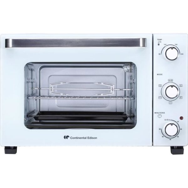 CONTINENTAL EDISON CEMF35W - Minifour électrique 35L blanc  - 1500W - Rotissoire