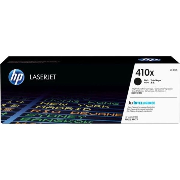 TONER HP 410X (CF410X) noir - cartouche authentique pour imprimantes HP Color LaserJet Pro M377/M452/MFP M477