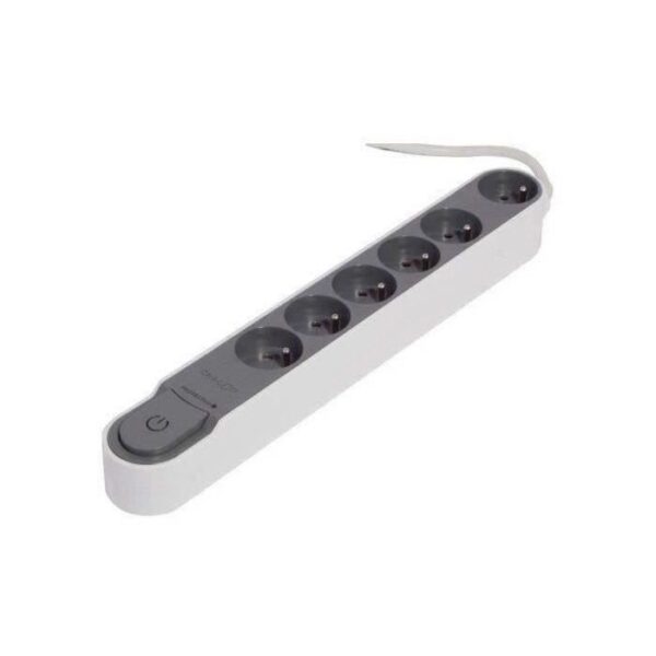 CHACON Bloc multiprise parafoudre avec interrupteur 6 prises 16A 1