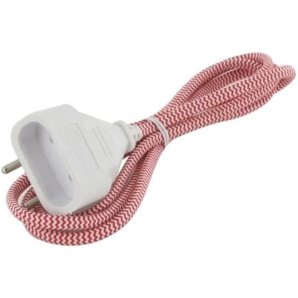 Chacon Rallonge textile rouge/blanc 6A - 1