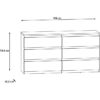 Commode CHELSEA 6 Tiroirs - Couleur blanc mat - L 154 x P 42,2 x H 79,9 cm – Image 4
