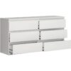 Commode CHELSEA 6 Tiroirs - Couleur blanc mat - L 154 x P 42,2 x H 79,9 cm – Image 6