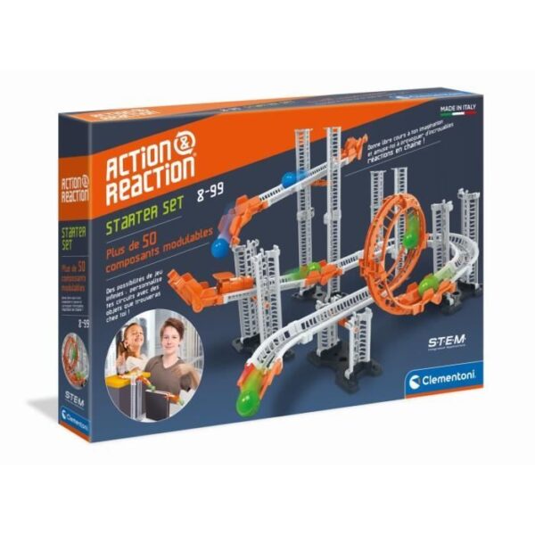 Clementoni - Action & Réaction - Coffret Starter set - Circuit bille - 50 pieces