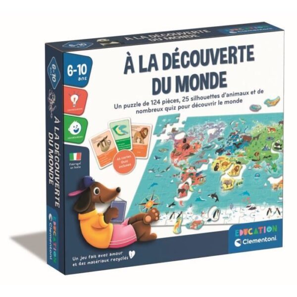 Clementoni - Puzzle a la découverte du monde - Avec activités