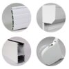 Volet roulant H155 x L120 cm PVC recoupable en largeur et hauteur - Manoeuvre manuelle sangle -Coloris Blanc - – Image 3