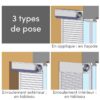 Volet roulant H155 x L120 cm PVC recoupable en largeur et hauteur - Manoeuvre manuelle sangle -Coloris Blanc - – Image 4
