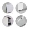 Volet roulant H120 x L120 cm PVC recoupable en largeur et hauteur - Manoeuvre manuelle sangle -Coloris Blanc - – Image 3