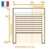 Volet roulant manuel a tirage pour porte L100 x H220 cm PVC -Coloris Blanc - – Image 2