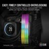 Mémoire RAM - CORSAIR - Vengeance RGB DDR5 RAM 32Go (2x16Go) 6000MHz CL36 AMD Expo Compatible iCUE - Gris (CMH32GX5M2E6000Z36) – Image 5