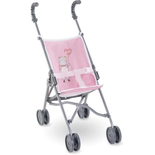 Accessoire poupon - COROLLE - Poussette canne rose pour poupon 30