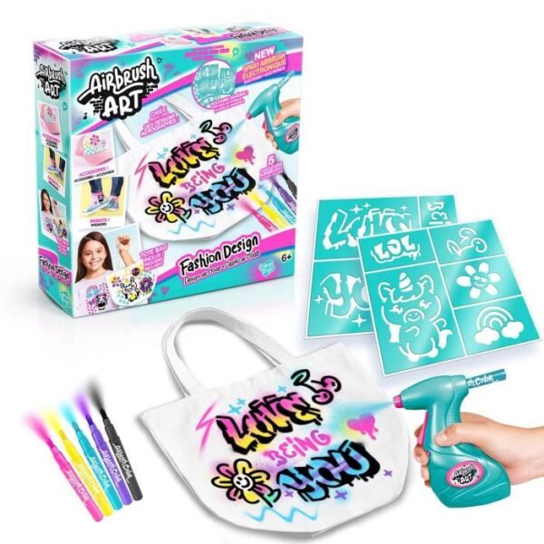 Canal Toys - Airbrush Art - Kit de Fashion Design Kit avec spray électronique