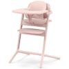 CYBEX - Chaise haute évolutive - Pack 3 en 1 -  LEMO 2 - Rose - Réglable en hauteur et en profondeur - Set bébé inclus