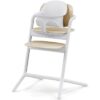 CYBEX - Chaise haute évolutive - Pack 3 en 1 -  LEMO 2 - Blanc/ Bois - Réglable en hauteur et en profondeur - Set bébé inclus – Image 4