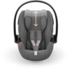 Coque Auto bébé Cloud G CYBEX i-Size - Inclinable - Tissu respirant - Homologation avion - Moon Black – Image 2