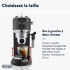Machine expresso classique - DELONGHI EC685.BK Dedica Style - Noir - Café moulu et dosettes ESE - 15 bars - 1L – Image 4