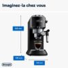 Machine expresso classique - DELONGHI EC685.BK Dedica Style - Noir - Café moulu et dosettes ESE - 15 bars - 1L – Image 5