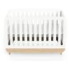Ensemble lit bébé 60 x 120, commode 2 tiroirs + 3 niches et 1 plan a langer - FIRMIANA - Scandinave - Blanc mat & bois - DEMEYERE – Image 4
