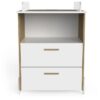Ensemble duo 60 comprenant 1 lit a barreaux 60 x 120 cm & 1 commode a langer 2 tiroirs - NAILI - Hamilton / Blanc mat - DEMEYERE – Image 3