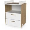 Ensemble duo 60 comprenant 1 lit a barreaux 60 x 120 cm & 1 commode a langer 2 tiroirs - NAILI - Hamilton / Blanc mat - DEMEYERE – Image 5