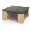 Table basse carrée AUSTIN - Décor chene Hamilton et Sidewalk - L 80 x P 80 x H 37,2 cm - DEMEYERE – Image 4