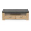 Meuble TV AUSTIN - Taille écran max 55' (140 cm) - Décor chene Hamilton et Sidewalk - L 140 x P 42 x H 47 cm - DEMEYERE – Image 3