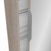Armoire a chaussures ZAPATERO - 12 Paires - Décor Chene et Noir - 1 porte avec miroir - L50 x P18 x H200 cm - CBA MEUBLES – Image 2
