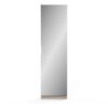 Armoire a chaussures ZAPATERO - 12 Paires - Décor Chene et Noir - 1 porte avec miroir - L50 x P18 x H200 cm - CBA MEUBLES – Image 4